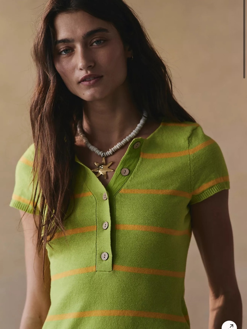 Free People free-est Sinclair Sweater Mini Dress Lime Combo XS Striped Knit - Picture 2 of 7